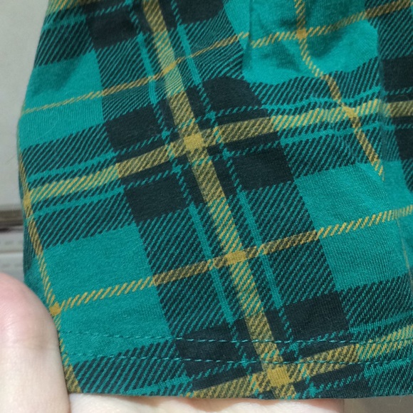 ASOS Green Black Plaid Mini Skater Skirt - Picture 4 of 8